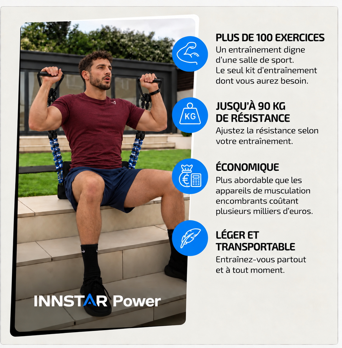 INNSTAR Power™ – Kit de Musculation Multifonction
